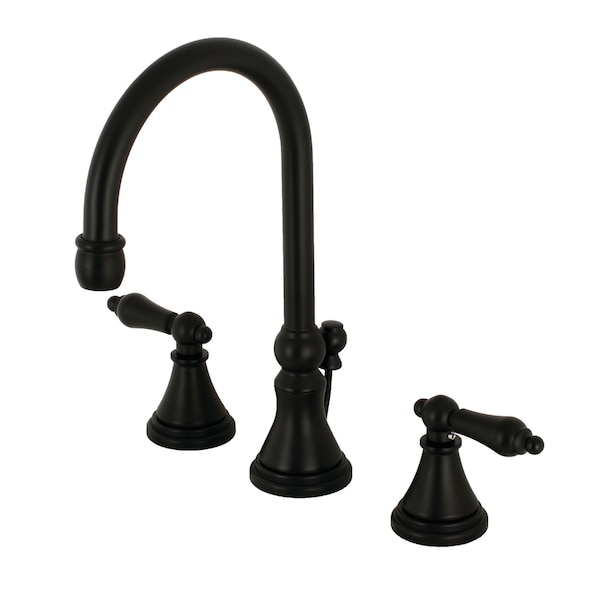 Kingston Brass 8" Widespread Bathroom Faucet, Matte Black KS2980AL - main